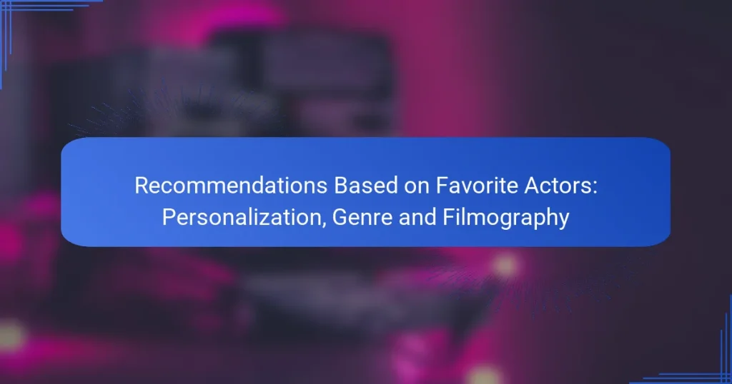 Recommendations Based on Favorite Actors: Personalization, Genre and Filmography