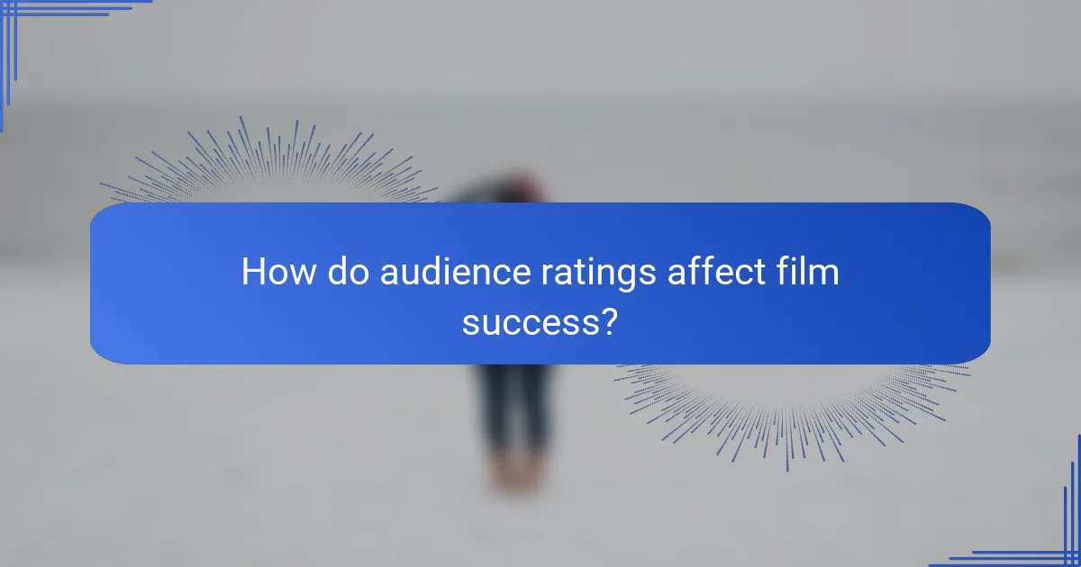 How do audience ratings affect film success?