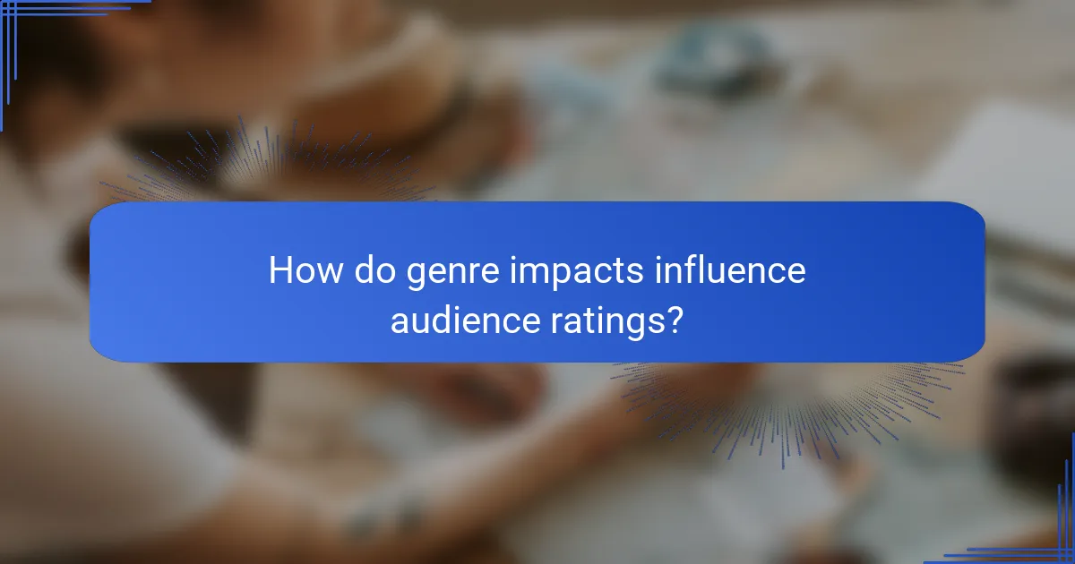 How do genre impacts influence audience ratings?