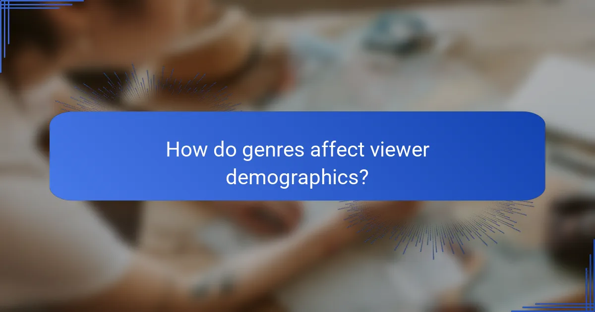 How do genres affect viewer demographics?