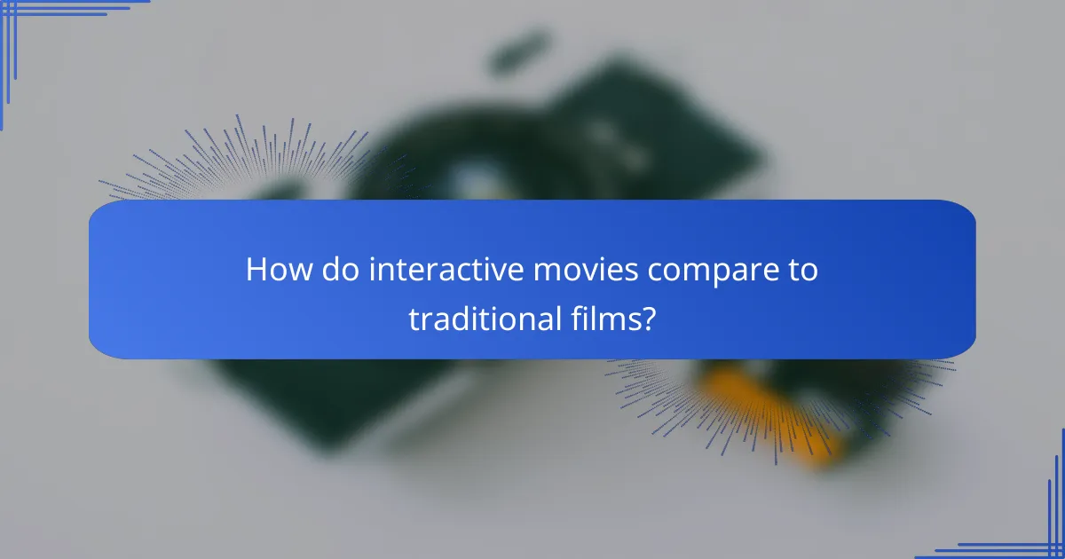 How do interactive movies compare to traditional films?