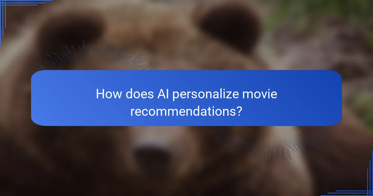 How does AI personalize movie recommendations?