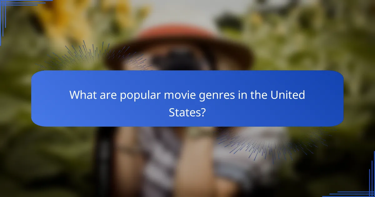 What are popular movie genres in the United States?