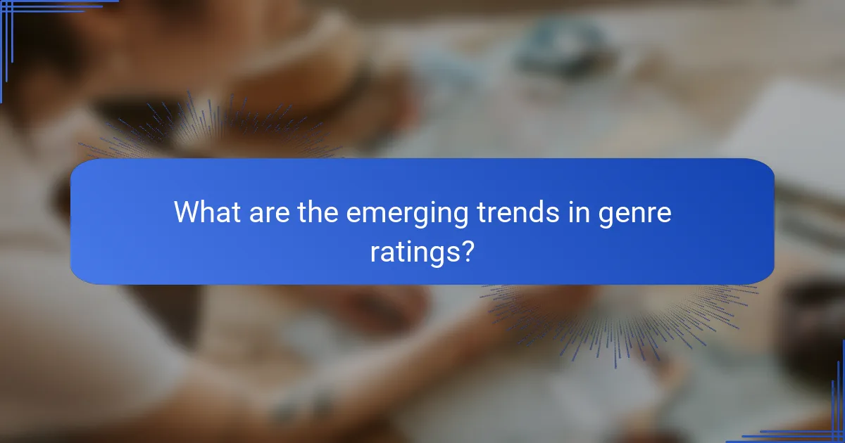 What are the emerging trends in genre ratings?