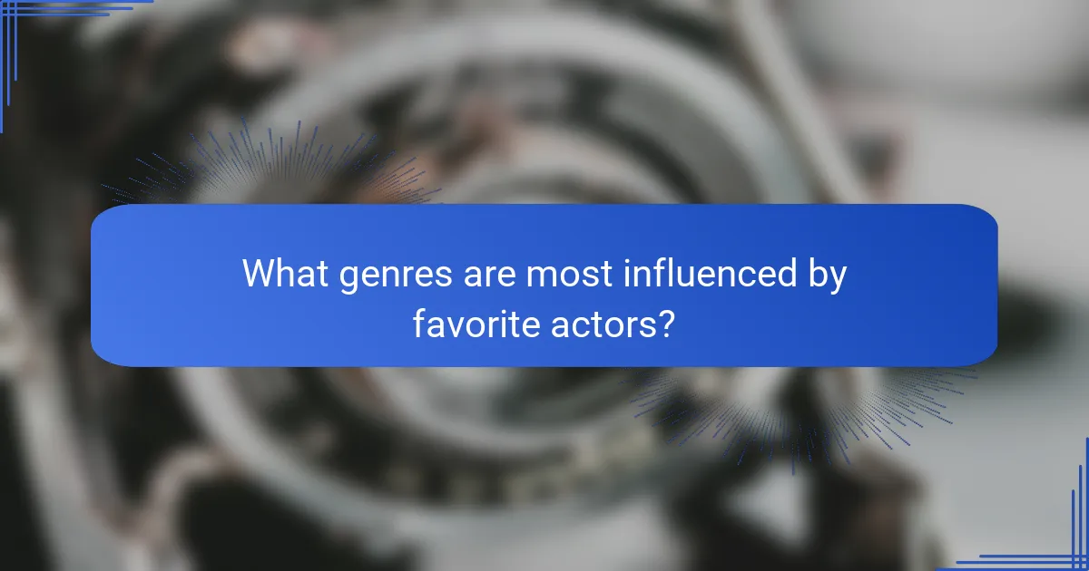 What genres are most influenced by favorite actors?